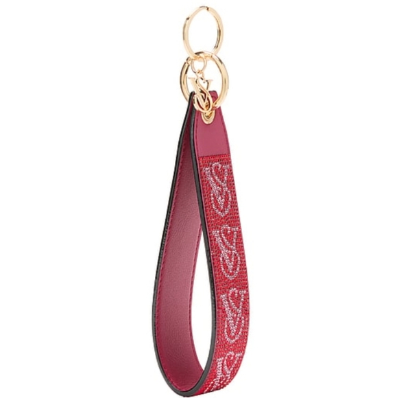 Victoria’s Secret Red Rhinestones Wristlet Strap Keychain Limited edition - Picture 1 of 6